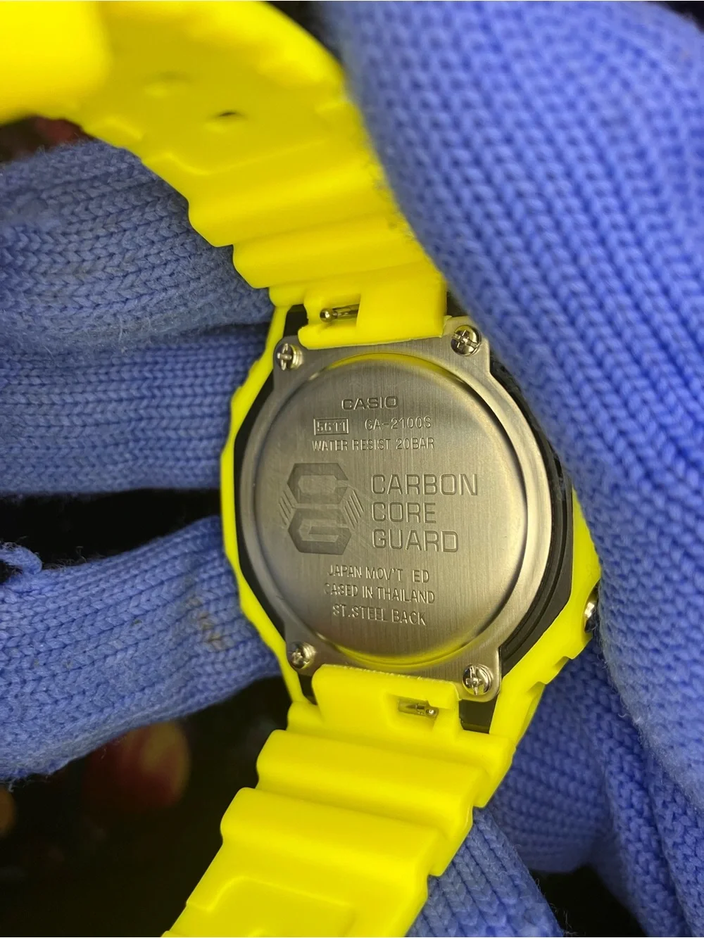 Custom G Shock Yellowish Green cartoon style colorway
